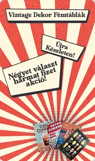 Vintage tábla akció reklámkép